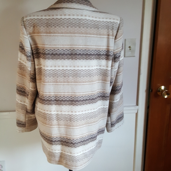 VTG BRAETAN Women's Wool Southwestern Aztec Tribal Blazer Sz Large - Picture 6 of 7